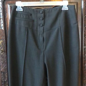 Black, wide leg, high waisted trousers